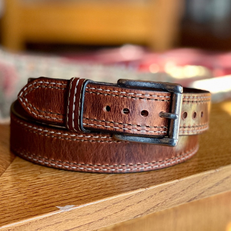Oak Select leather belt in Chestnut color #413