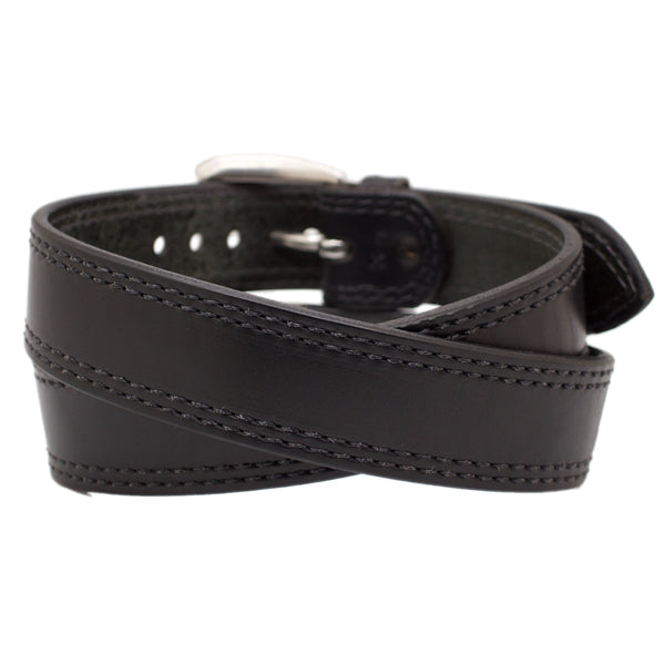 The ONYX Wide Leather Belt with Stainless Steel | Scottsdale