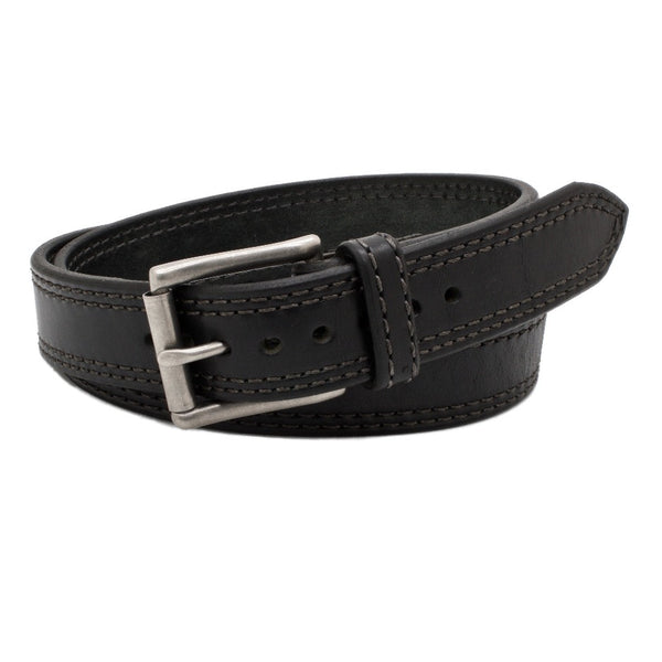The ONYX Leather Belt with Stainless Steel | Scottsdale Belt Co