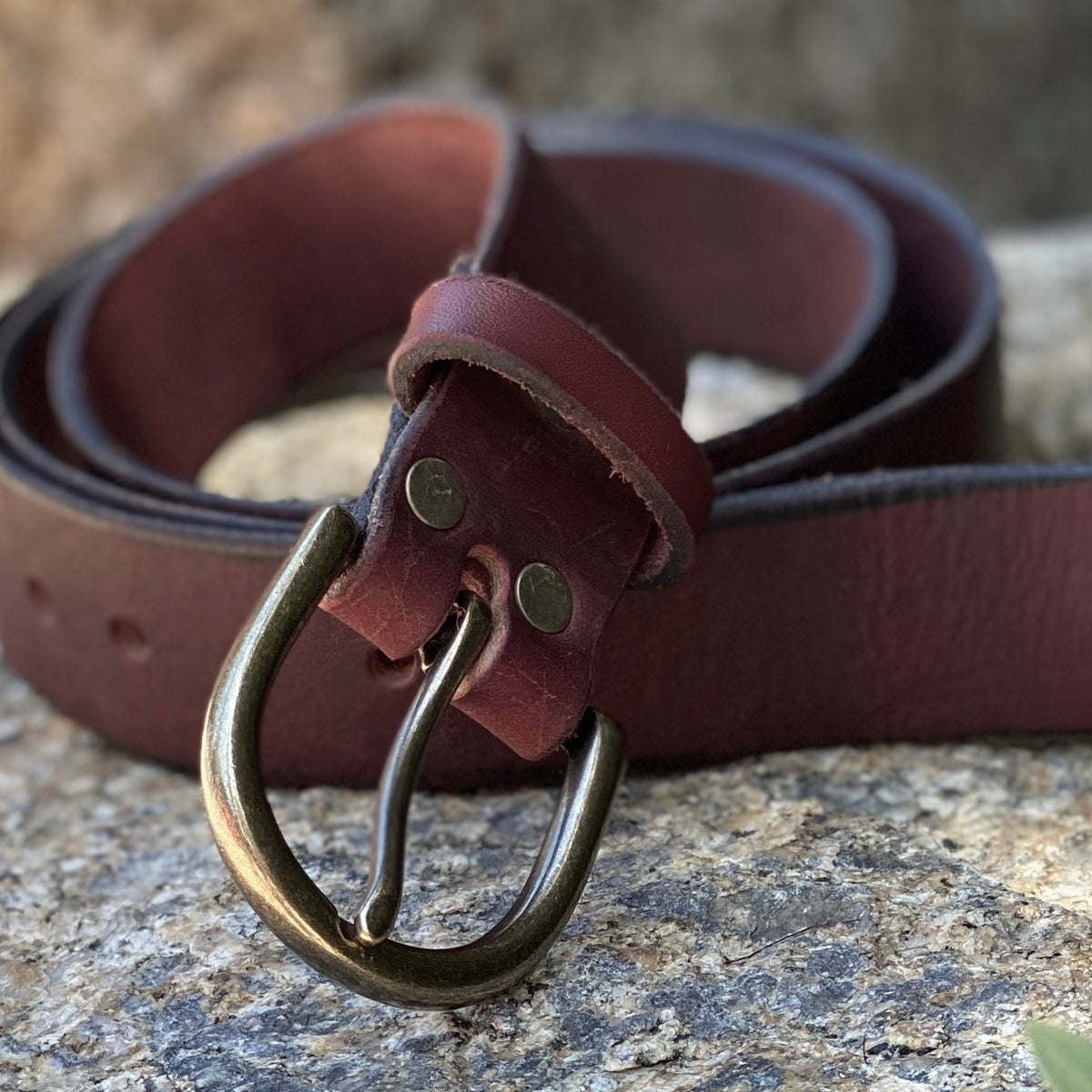 Classic Leather Belt in Cognac | Made in The USA | Tanner Goods Brass / 30