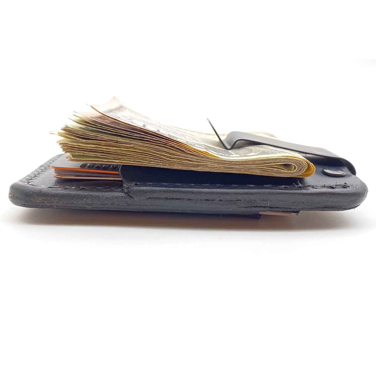 AccessoryHappy RFID Belt Loop Wallets for Men - Minimalist Genuine Leather  Money Carrier Clip Wallet, BLACK, Minimalist