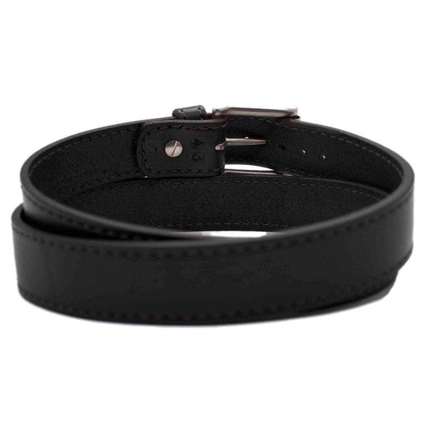 小物 NEIGHBORHOOD LEATHER NARROW BELT BLACK Black Leather Narrow Belt by Neighborhood on Sale