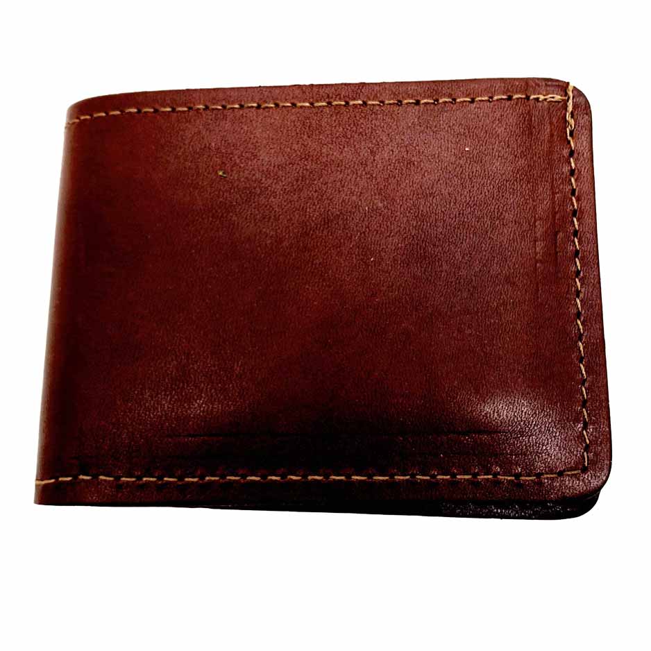 Charleston Bourbon Brown Leather Bifold Wallet