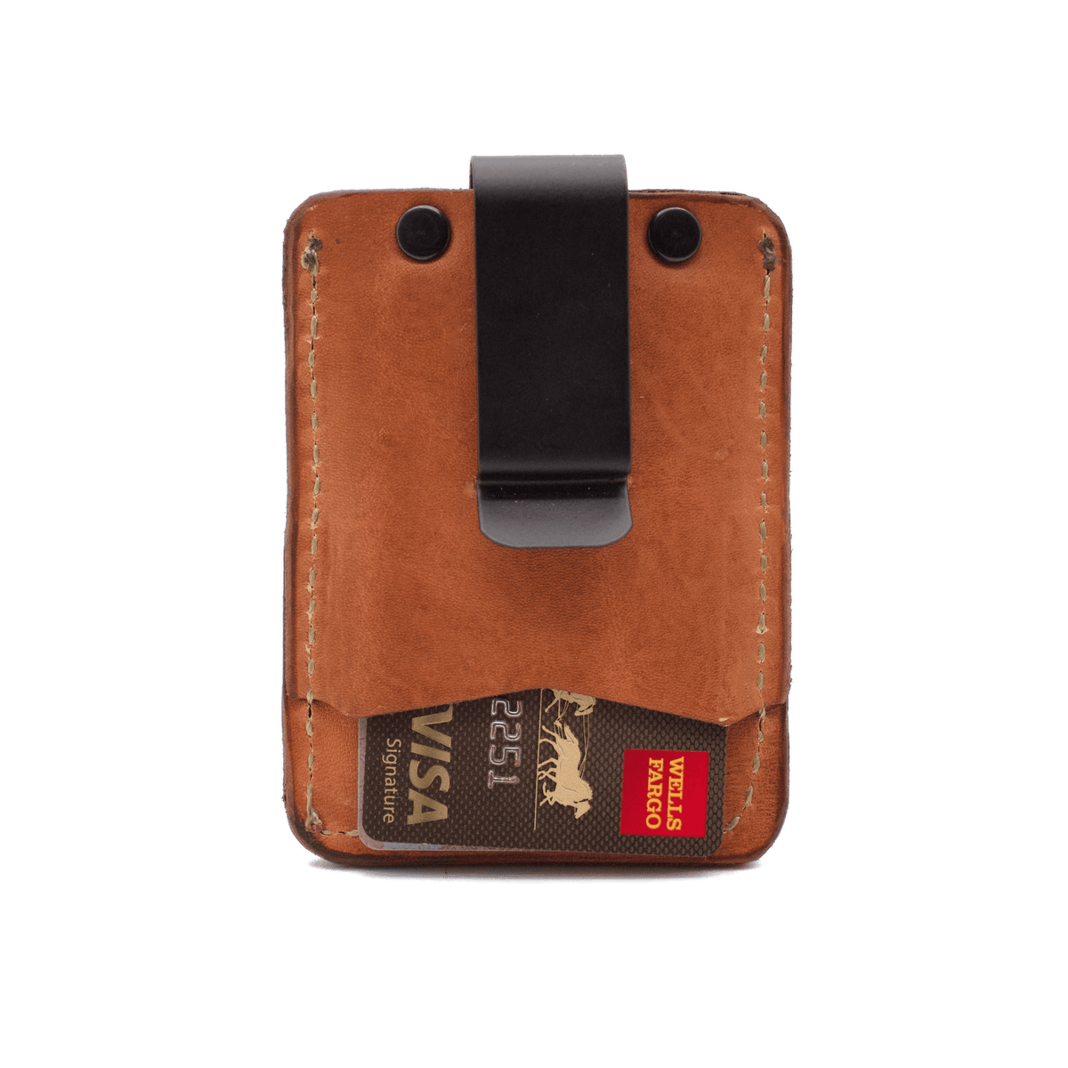 The OAK CREEK Ventura Minimalist Leather Wallet in Hermann Oak® Natural Harness