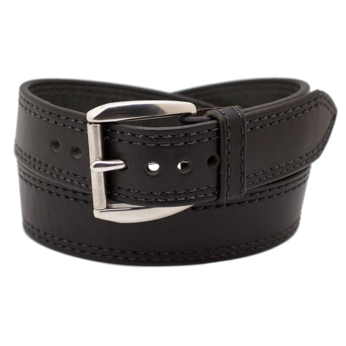 The ONYX Wide Leather Belt with Stainless Steel | Scottsdale Belt Co ...