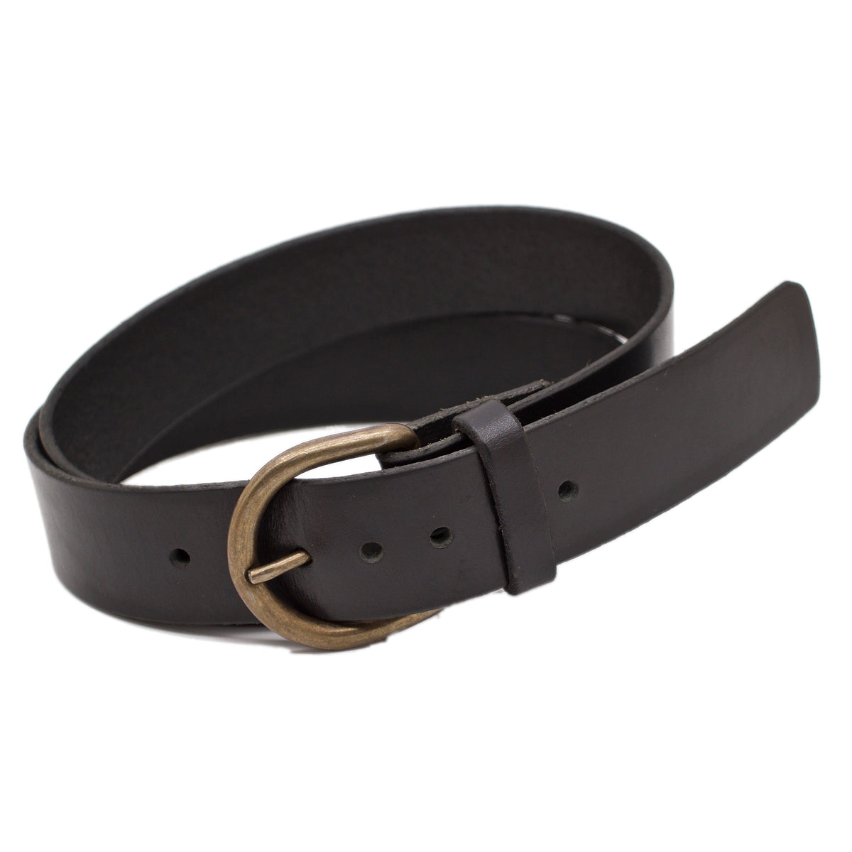 Black Plaited Bridle Leather Belt with Brass Buckle – Drakes US