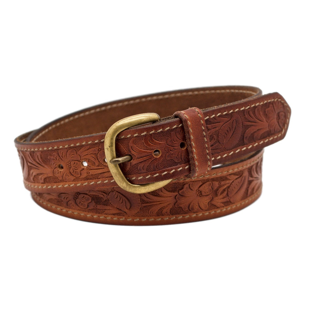 ladies brown belt for dress CHAOREN CR Womens Brown Leather Belts for Jeans Pants - 1.3" Width Casual Ladies Tan Belt
