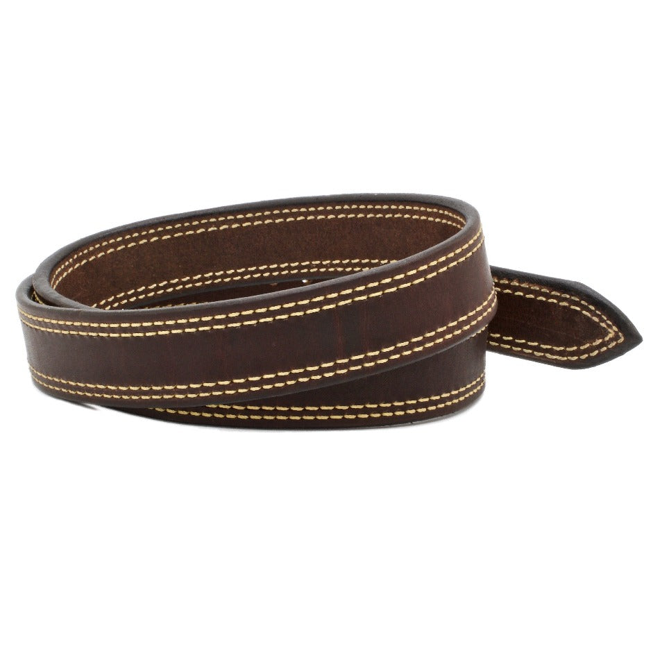 Back Side of Howitzer Leather Gun Belt with Kevlar® Thread