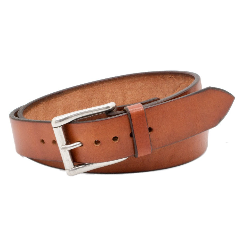 Front Side of Classic Sedona Mens Leather Belt with Stainless Steel buckle