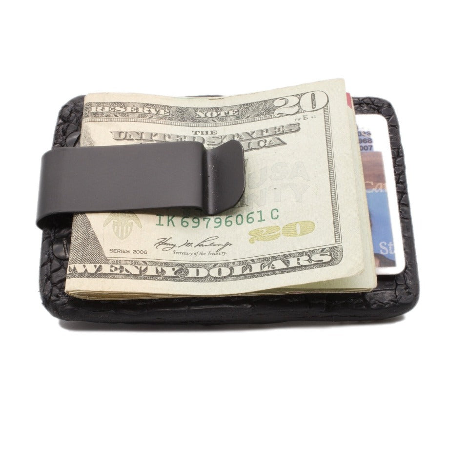 Men's Money Clip Glossy Alligator Wallet, the Most Exlusive Money Clip  Wallet
