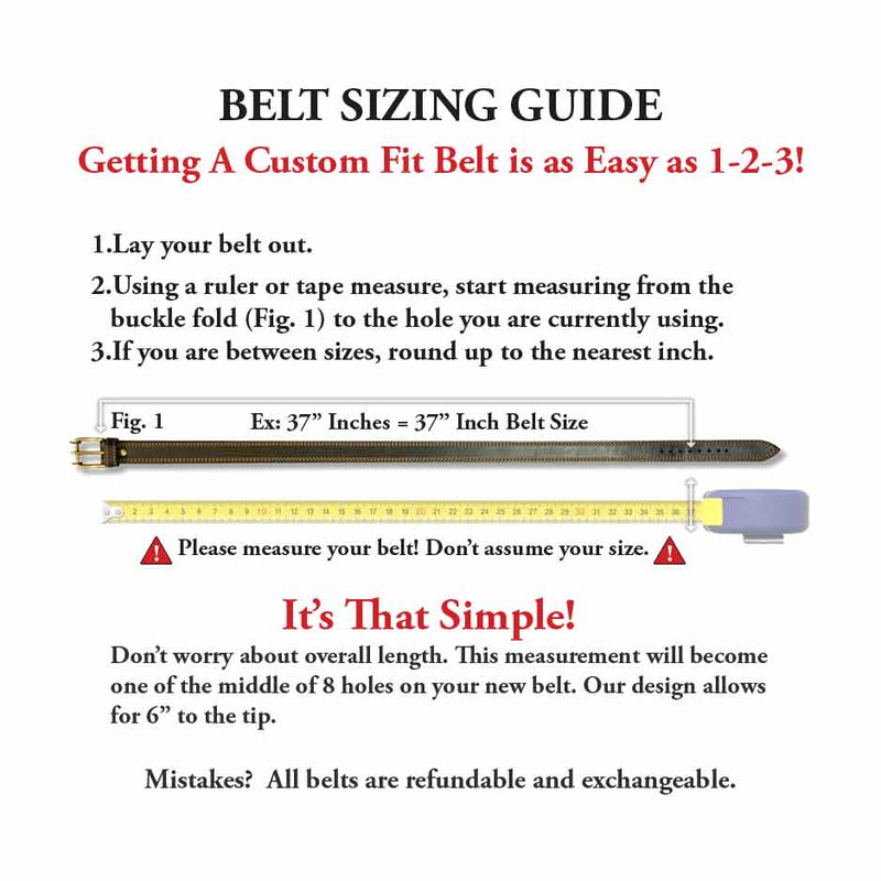The ENZO Leather Belt with Stainless Steel | Scottsdale Belt Co. - AZBelt
